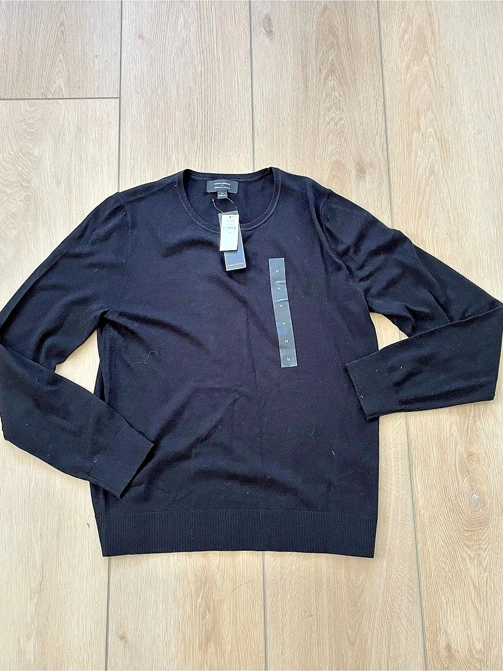 Banana Republic Forever Crew-Neck Sweater Men's Black Medium NWT